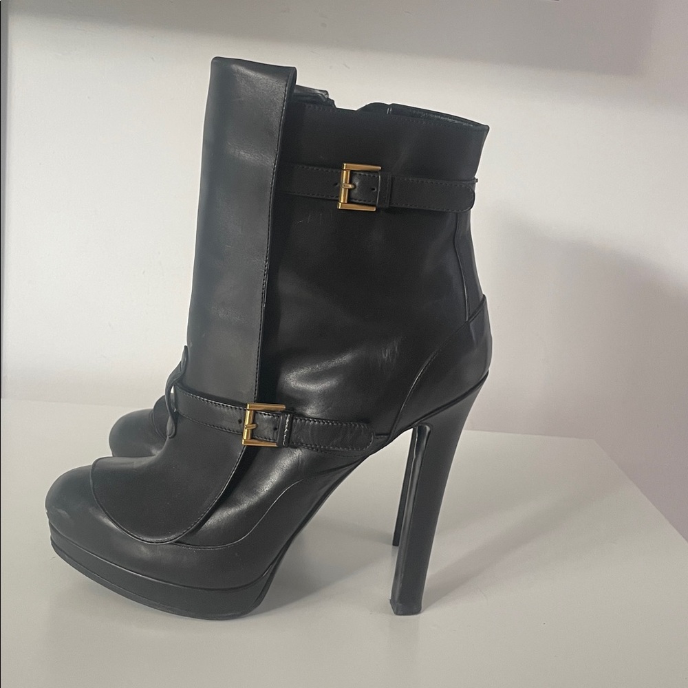 Alexander McQueen Black Heeled Boots